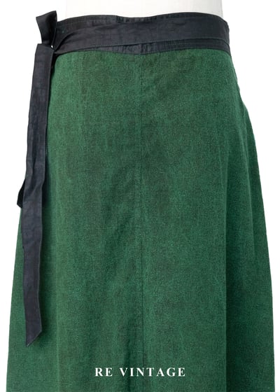 森林系植物面亞麻混紗色一片式長裙（26-30"）12