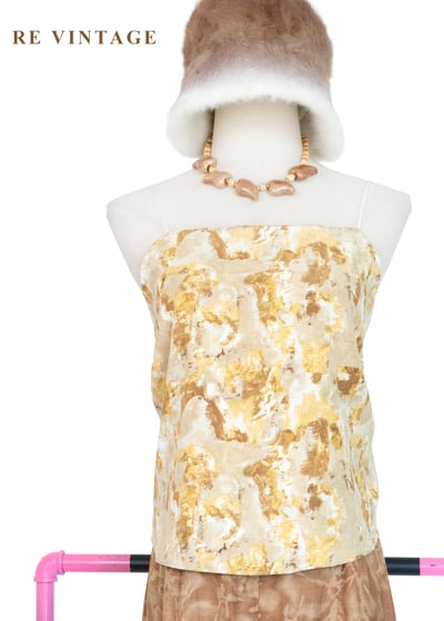 薑黃斑駁大理石紋一片式背心1