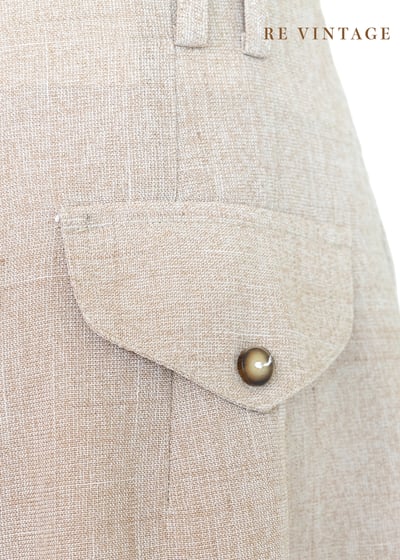 質感單品 - 亞麻色高腰短褲（27"）8