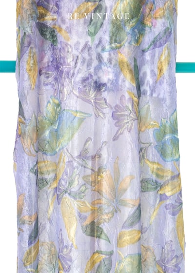 Orchid Bloom 透膚壓皺網紗細肩長洋裝5