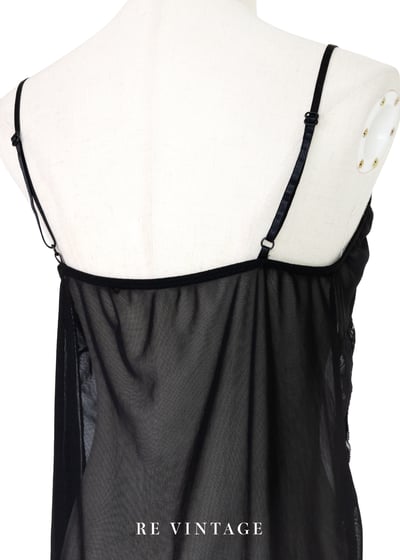 黑系蕾絲網紗透膚細肩帶背心15