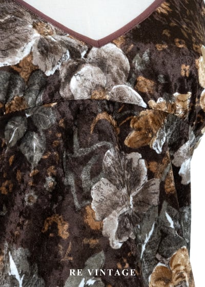 沈睡森林花影絨布細肩帶背心6