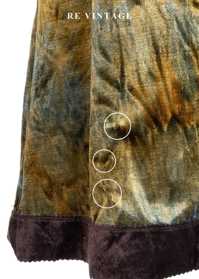 溫暖迷幻金黃綠絨布細肩帶洋裝20