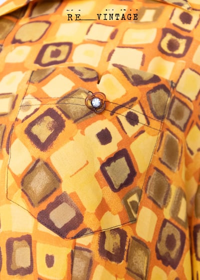 萬花筒黃橘色小方格襯衫5