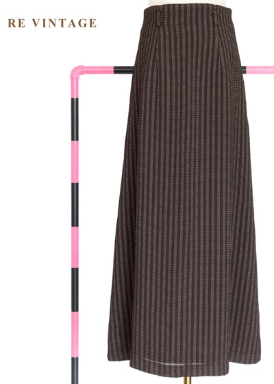 午後的三點一刻細條紋高腰長裙（25"）1