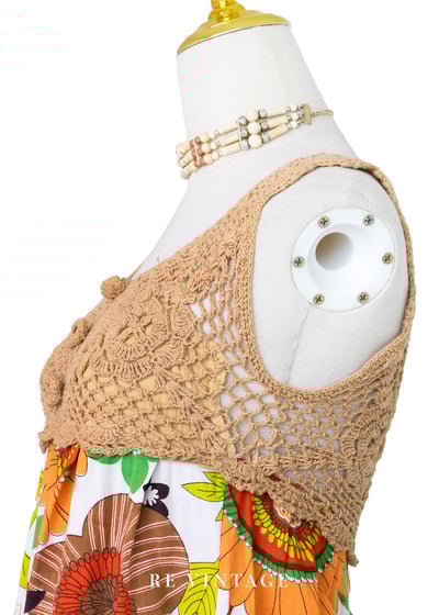 盛夏花朵鉤針花朵迷你洋裝10