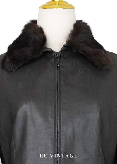 好萊塢名媛黑棕斑紋皮革外套3