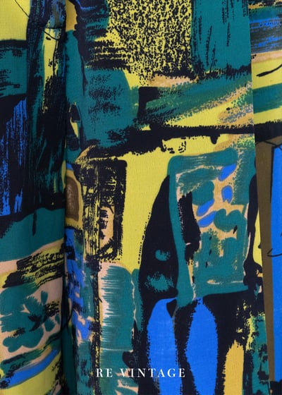 抽象畫色塊派對高腰寬版短褲（26-30"）7