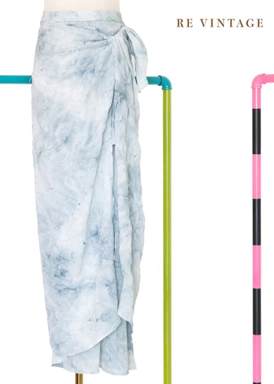 美國製 - 雲幕白花層層美裙（27-31"）1