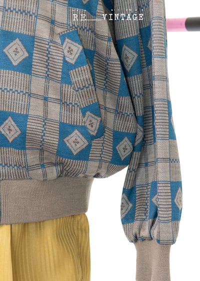 藍綠色菱格紋夾克外套7