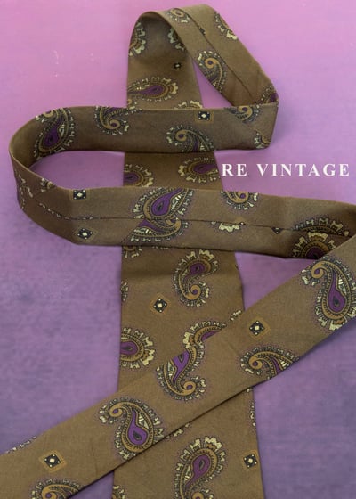 棕綠色變型蟲蟲領帶8