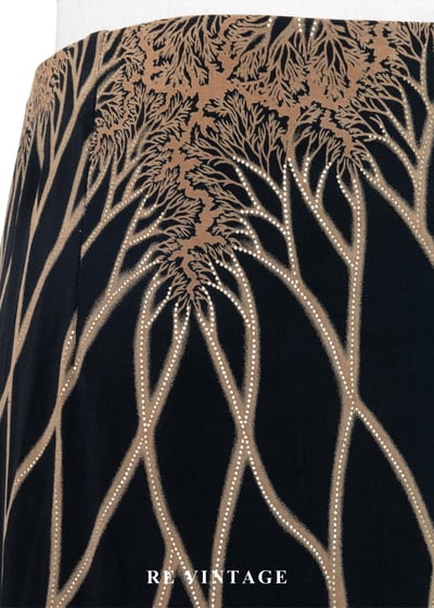 黑與金藤蔓黑長裙（25-30"）5