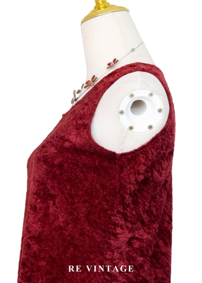 紅酒短絨火辣光澤長洋裝7