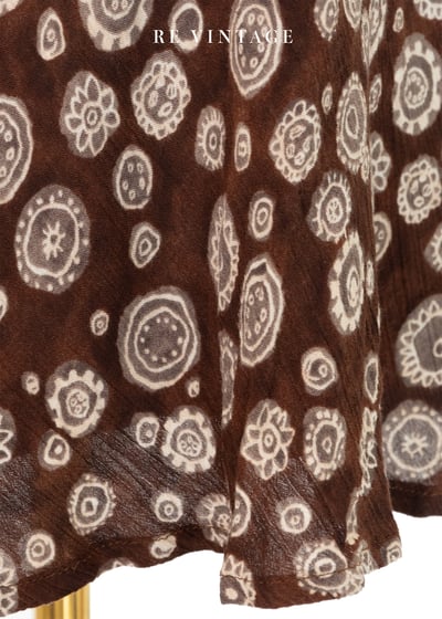 鋸齒小花 cinnamon brown 小短裙 （28")6