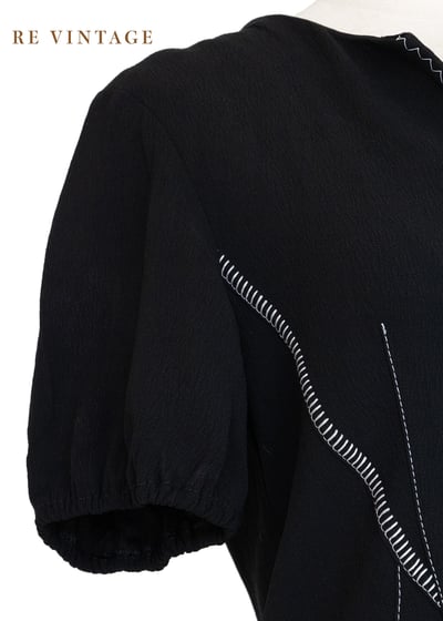 黑底白線結構感貼身洋裝5