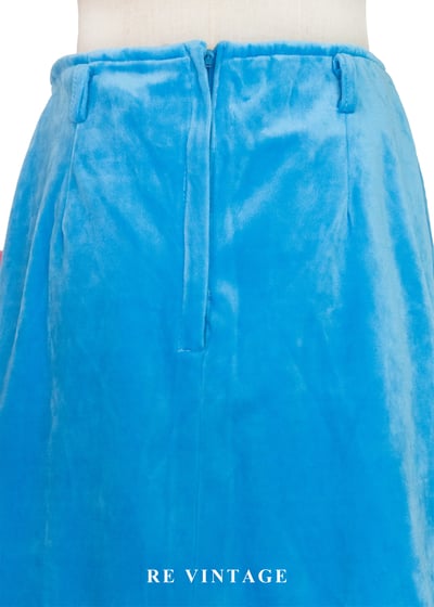寶石水藍絨布短裙（24"）7