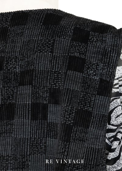 黑灰色格紋燈芯絨背心9