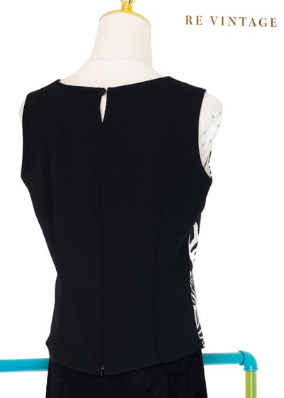 時髦黑白撞印斑馬紋背心8