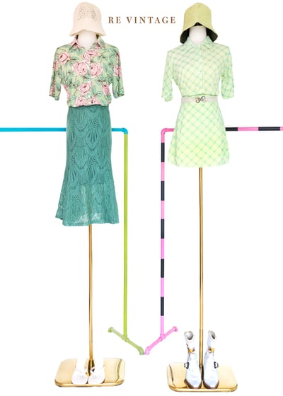 Green Grass 蕾絲中長裙（27"）2