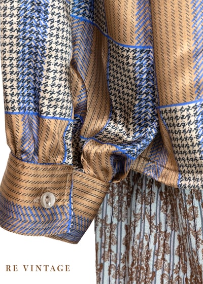 『紐約寶物』New York 摩登女子緞面格紋襯衫11