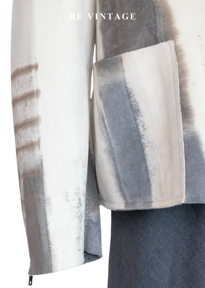 『歐洲寶貝』義大利製 - 墨染森野噴繪工藝夾克外套6