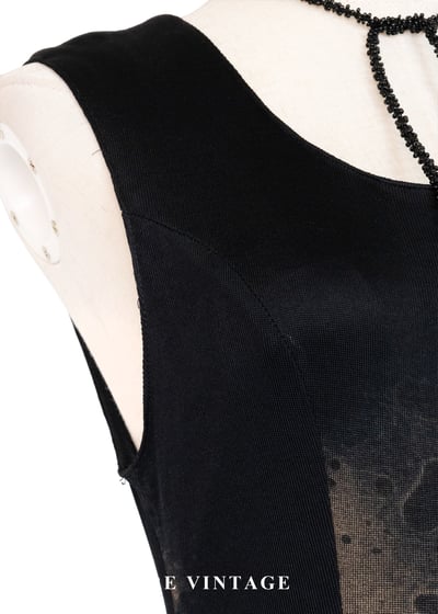 潑墨暈染排釦唯美長洋裝5