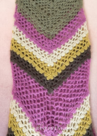 葡萄色針織圍巾6