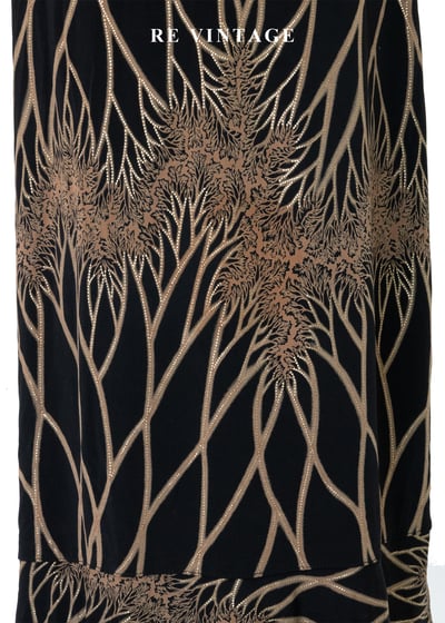 黑與金藤蔓黑長裙（25-30"）4