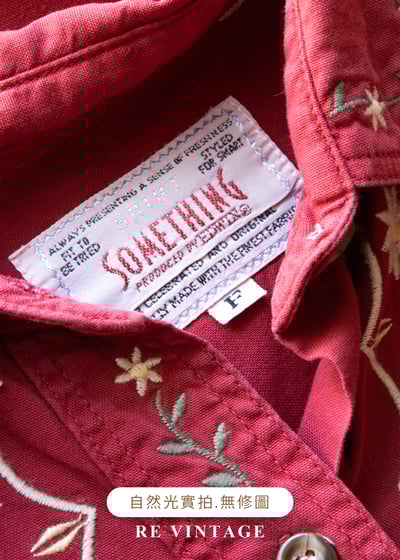 霧紅色歐洲鄉村小花長袖襯衫12