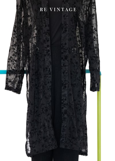 韓國製 - Dark Night 小花魔女長版襯衫罩衫8