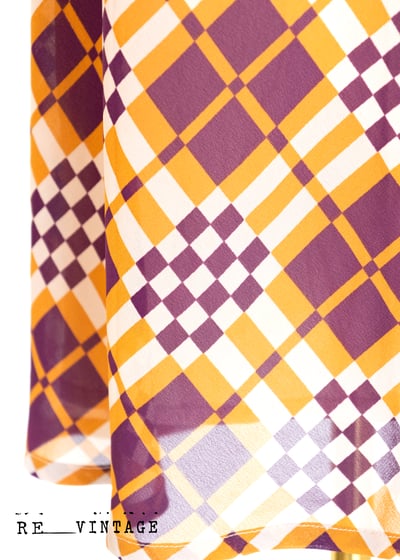 Infinity菱格橘紫色中長裙6