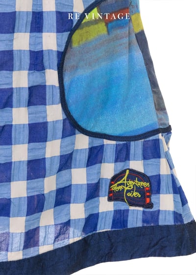 『歐洲寶物 』銀球拼接格紋可愛洋裝9