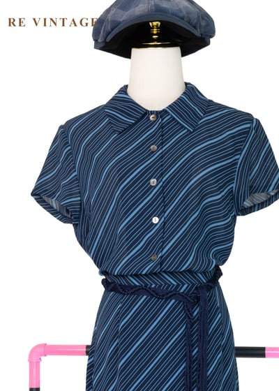 套裝上衣 - 藍色海風斜紋上衣1