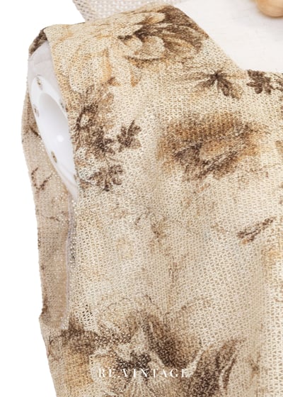 套裝背心 - 棕影花語舊夢背心5