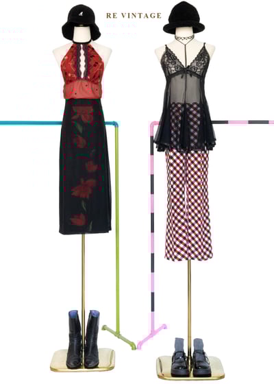 三色斜紋錯視感長褲（28"）2