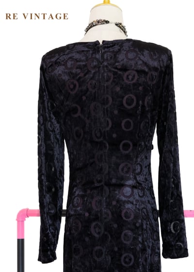 圓的哲學 - 紫光絨布長洋裝14