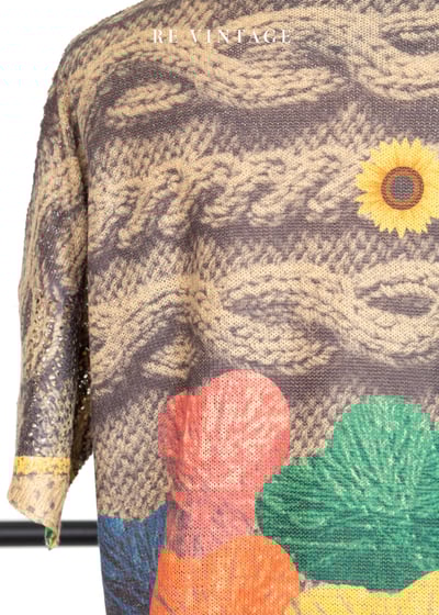 印上可愛針織紋路の薄款針織上衣5