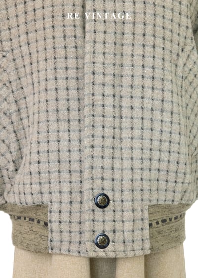 Brown Rice 微縮小方格毛呢夾克外套5