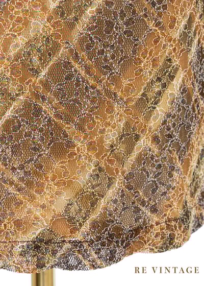 金蔥彩虹小花菱格紋氣質長裙（24-26"）8