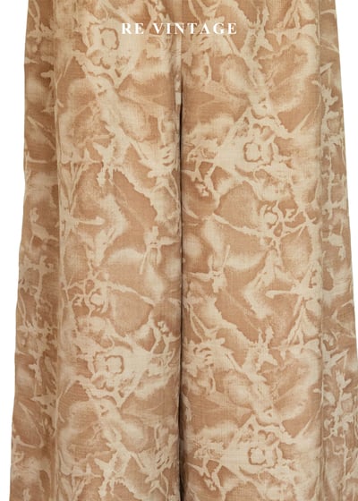 大地雲煙 - 迷幻交融高腰寬版褲（26"）4