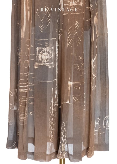 Earth Script 大地手稿雪紡高腰寬褲（28-31"）4