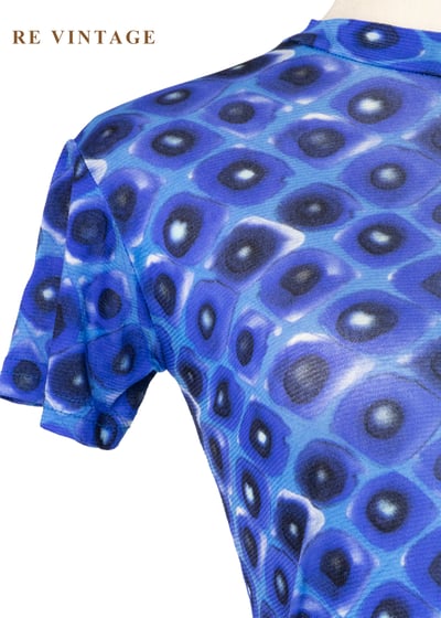 迷幻暈染同心圓網紗上衣4