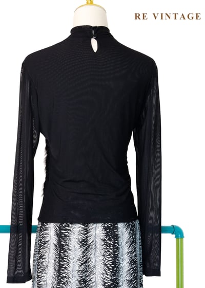 軟毛線條薄紗質地上衣8