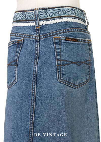 流浪的波西米亞變形蟲緞帶流蘇牛仔裙（27"）10