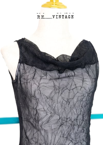 Crinkled 網紗蜘蛛網中長洋裝8