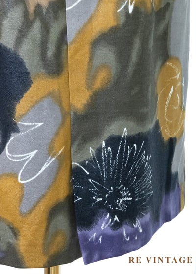 藝術家的調色盤暈染花卉窄裙（26-28"）8