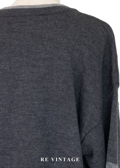 俏皮卡通人物灰系針織毛衣13