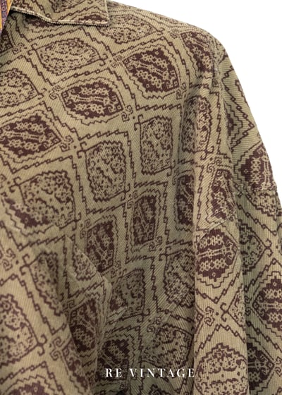 Dried Herb 菱格紋燈芯絨襯衫4