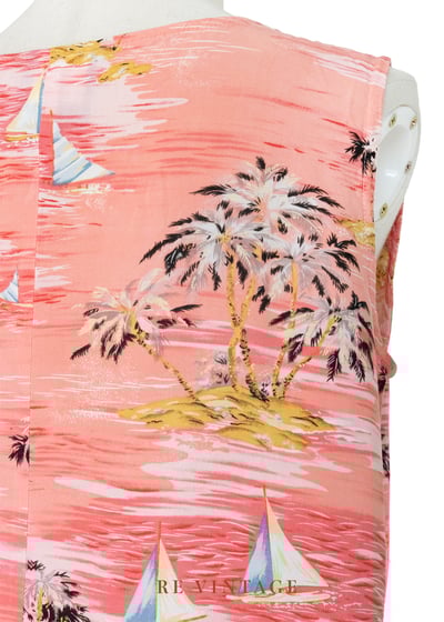 粉紅熱帶渡假風洋裝12