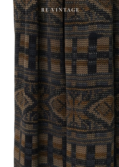 仿織品圖騰復古色長裙（24-34"）6